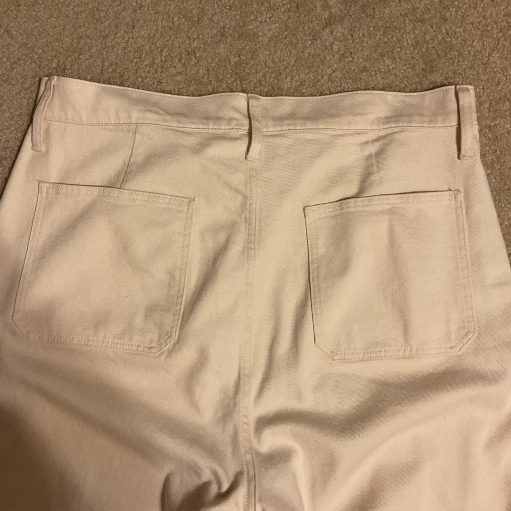 J. Crew Sailor Wide Leg Denim Pants Trouser with Gold Buttons Women’s 35 x 32 - Picture 12 of 13
